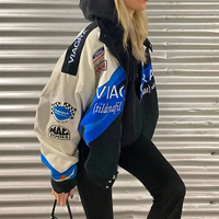 Respirant Polyester Coton Moto Racing Wear pour Adultes Durable Motorsports Équitation Vêtements Patch Varsity veste Baseball