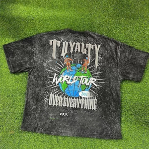 เสื้อยืดพิมพ์ลายสตรีทแวร์ DTG เสื้อยืดผ้าฝ้ายโอเวอร์ไซส์พิมพ์ลายสกรีน - Product Image 2