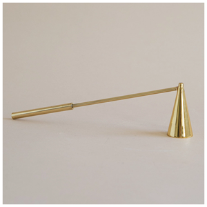 Campana Vela Snuffer Oro Negro Mango acanalado Vela Snuffer Hermosa Forma de campana hecha a mano Plata Metal Vela Snuffer de latón - Product Image 6