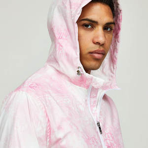 Chaqueta cortavientos para hombre personalizada al por mayor chaqueta cortavientos impermeable de tela con capucha sublimación - Product Image 5