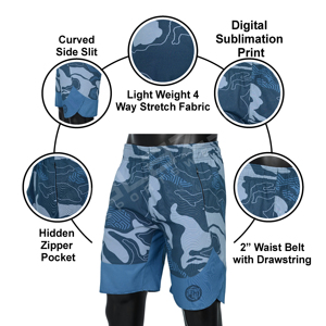 กางเกงขาสั้นผู้ชายลายพิมพ์สไตล์สตรีทแฟชั่นเอวยางยืดใส่สบายทรงหลวมกันน้ำระบายอากาศได้ดีสำหรับใส่ในชีวิตประจำวันช่วงฤดูร้อนขายส่ง - Product Image 5