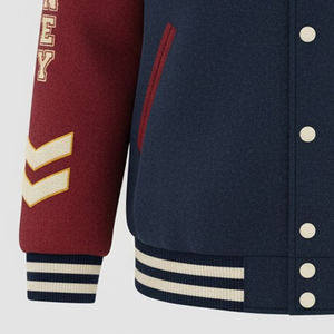 Chaqueta Varsity Personalizada al por Mayor para Hombre, Bordada en Lana Chenille, con Logotipo Frontal, Transpirable y Resistente al Viento, para Uso en Exteriores - Product Image 4