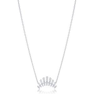 Colgante de plata de ley 925 con piedra de circón, colgante elegante con forma Irregular - Product Image 5