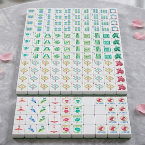 ขายตรงจากโรงงาน ชุดไพ่นกกระจอกอเมริกันสีเหลืองสี่ชั้นแบบกำหนดเอง 160 ชิ้น สำหรับเล่นไพ่นกกระจอก - Product Image 1