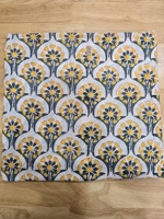 Tissu en coton jaune à motifs floraux imprimés à la main, écologique, séchage rapide, textile botanique indien fait main pour robes, sacs, rideaux et décoration intérieure