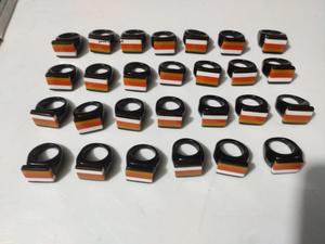 แหวนแฟชั่นสุดสร้างสรรค์แหวนขอบกว้างทรงสี่เหลี่ยมสีสันสดใสแบบผสมสีอะคริลิคเรซิ่นเครื่องประดับ - Product Image 2