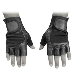 Gants de gymnastique demi-doigt en coton lourd pour hommes et femmes avec paumes rembourrées Support de poignet à forte adhérence pour l'entraînement de levage - Product Image 2
