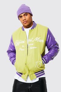 Winter Products 2023 Streetwear Veste de baseball pour hommes Vêtements de créateurs Veste universitaire en cuir et en laine style rue haute pour hommes - Product Image 5