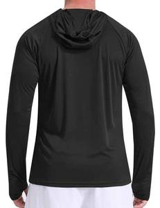 เสื้อมีฮู้ดผู้ชาย UPF 50 +, เสื้อกีฬาเสื้อตกปลาแขนยาวป้องกันแสงแดดป้องกันยูวีสำหรับกีฬาวิ่งว่ายน้ำ - Product Image 6