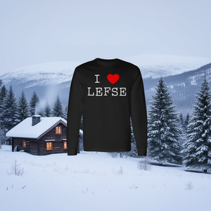 T-shirt a maniche lunghe con cuore rosso 'I Love Lefse Food of Norway' - Prodotto promozionale - Product Image 3