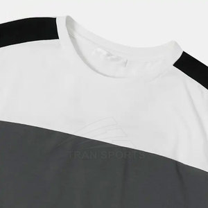 Camiseta informal de venta directa de fábrica nueva ropa de hombre al por mayor de alta calidad de manga corta de algodón/fibra de bambú sólida - Product Image 5