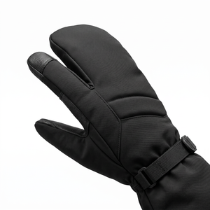 Mitaines avec doigt indexé séparé, imperméables, coupe-vent, isolées thermiquement, paume en peau de chèvre, compatibles écran tactile, pour travaux par temps extrêmement froid - Product Image 4