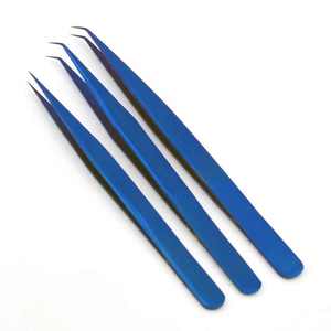 KOUNAIN Pince à cils professionnelle en acier inoxydable Pointes en fibre nano pour styles droits incurvés coudés - Product Image 2