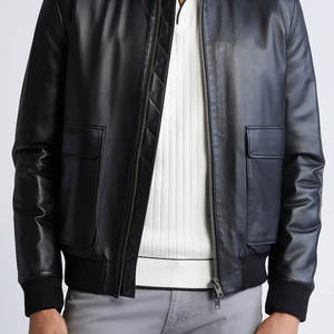 Veste de motard en cuir pour hommes, coupe-vent, avec broderie personnalisée, en cuir de vache original et veste de moto respirante pour hommes, vente à chaud - Product Image 3