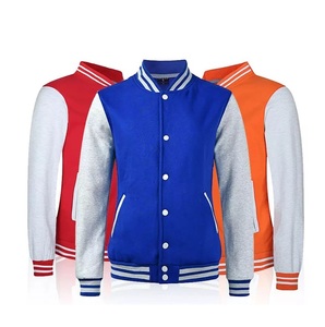 Vente en gros, vestes universitaires, vestes Letterman, blouson bombardier Letterman de baseball personnalisé, vestes respirantes de couleur unie pour unisexe - Product Image 4