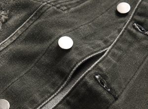 Nouvelle veste en jean en coton imprimé à la mode fabriquée en usine, veste vintage durable pour hommes - Product Image 4