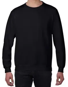 OEM Long Sleeve Crew Neck Sweatshirts <b>Men</b> Plus Size Embossed Logo Print Cotton Drop Shoulder <b>Men</b> Sweatshirt - Product Image 5