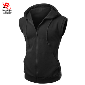Hombres personalizable sin mangas de invierno Stand Collar Hoodie mejores productos de sellado chaquetas - Product Image 5