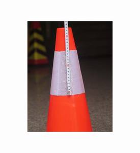 กรวยจราจรทำจากพีวีซีขนาด45ซม. พร้อมฐานสีดำทนทาน450มม. ผลิตภัณฑ์เตือนภัยจราจร - Product Image 2