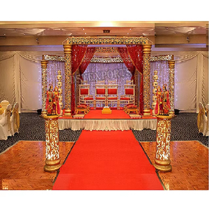 Mandap Dorado Cuadrado para Bodas a Bajo Precio, Mandap Dorado Mágico para Bodas en Venta, Decoración Única para Eventos de Boda, Pennsylvania - Product Image 1
