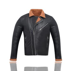 Chaqueta de piel sintética de invierno para mujer, chaqueta de piel auténtica con solapa grande, chaqueta de moto personalizada con cremallera, Sialkot Pakistan - Product Image 1