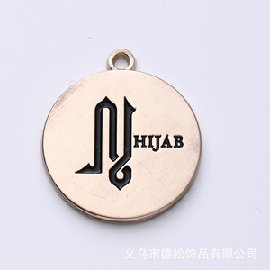 Étiquette métallique en alliage de zinc pour trousse de toilette, logo moulé sous pression, plaque nominative métallique concave colorée, badge métallique personnalisé - Product Image 1