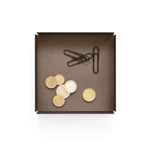 Bandeja de almacenamiento de cuero de doble nivel de calidad superior Diseño de logotipo en relieve personalizado para joyería, vajilla y uso decorativo - Product Image 5