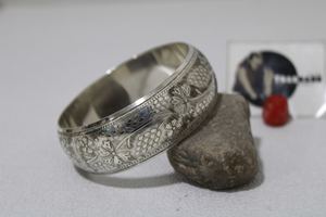 New <b>Fashion</b> Silver Color Brass <b>Bangle</b> for Women Floral Design Traditional <b>Bracelets</b> & <b>Bangles</b> - Product Image 3