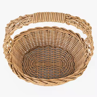 Panier cadeau en osier de rotin naturel de conception flexible de haute qualité pour le stockage de fleurs pendant les vacances en gros du Vietnam