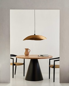 Mesa de Comedor Redonda Moderna para 4 Personas, 100% Madera de Mango Maciza, Hecha a Mano, Tamaño Personalizado Disponible para Comedor - Product Image 1