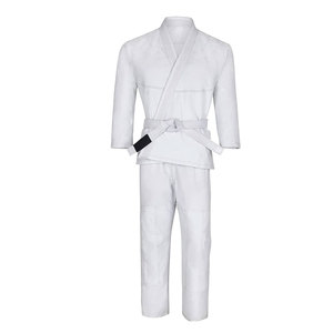 Calidad Premium 100% algodón Jiu Jitsu brasileño Gi para hombres y mujeres blanco peso medio BJJ uniforme Kimonos conjunto - Product Image 1