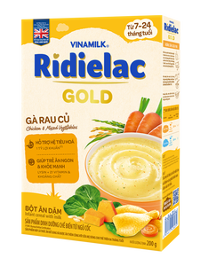 Vinamilk Ridielac Gold - Cereal para niños de seis meses-Sabor a verduras mixtas de pollo-200g x 24 Cajas por Caja - Product Image 2