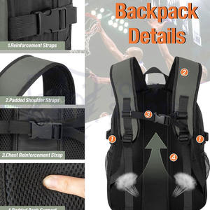 Mochila de Baloncesto Ligera, Ergonómica, con Curva Fisiológica para Mayor Comodidad, Personalizable, Transpirable, con Logotipo Impreso, para Interiores y Exteriores - Product Image 5