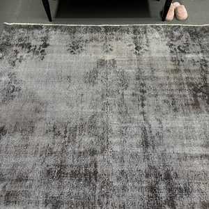 Tapis de 6,6 x 9,6 pieds, tapis vintage, tapis turc en laine grise camouflage - Product Image 3