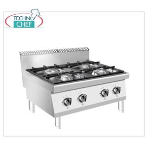 Technochef - Cuisinière à gaz de comptoir à 4 brûleurs, 21,00 kW - Product Image 1