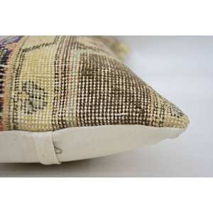 หมอนขนสัตว์สีเบจแคนธาแบบเย็บปะติดปะต่อกัน12X24นิ้วเครื่องนอนแบบพกพาหรูหรารูปแบบวินเทจผ้านุ่มแหวนคุณสมบัติสี่เหลี่ยม - Product Image 4