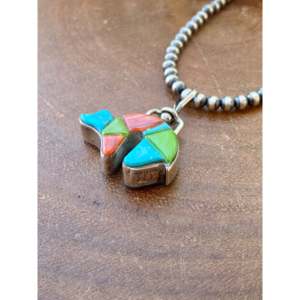 Colgante de Oso Reversible de Plata de Ley Charlie Bowie con Diseño de Adorno de Piedras Múltiples - Product Image 5