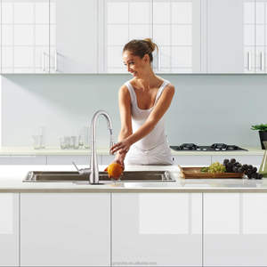 <span class=keywords><strong>Robinet</strong></span> <span class=keywords><strong>de</strong></span> cuisine gastronomique SUS304 Mélangeur d'eau à capteur tactile intelligent <span class=keywords><strong>Robinet</strong></span> d'évier chaud et froid à tirette avec type <span class=keywords><strong>de</strong></span> pulvérisation extractible - Product Image 2