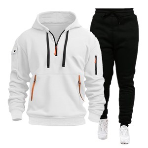 High Quality Unisex Wear 2 Piece Jogging Suits <b>Plain</b> <b>Tracksuit</b> Hoodie Men Sweatsuit Sets - Product Image 6