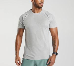 2025 nuevo estilo Camiseta de cuello redondo para hombre 100% algodón Casual de manga corta de tela de punto alto camiseta de estilo de timbres sólidos - Product Image 4