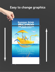 Panneau d'affichage de menu mural LED ultra-mince cadre en aluminium TV boîte à lumière pour la publicité de restaurant et la liste de <span class=keywords><strong>prix</strong></span> de commande - Product Image 2