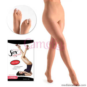 Pantimedias para Mujer con Punta Descubierta Mod. Medias de red opacas transparentes con patrones, de material de elastano, con estribo, tallas disponibles - Product Image 5