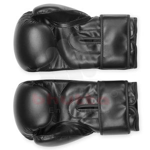 BHUTTA ENTERPRISES Guantes de boxeo negros con absorción de humedad Ajuste universal Embalaje personalizado Hecho de cuero sintético - Product Image 3