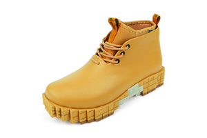 รองเท้าบูทหุ้มข้อสำหรับฤดูใบไม้ร่วง/ฤดูใบไม้ผลิยางน้ำหนักเบากันกลิ่นวีแกนหัวรองเท้าแบบกลมกันน้ำได้อย่างยั่งยืน - Product Image 4