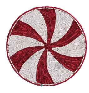 Beaded <b>Placemat</b> Handmade <b>Round</b> Charger for Luxury Dining & Holiday Decor Unique Piece Handmade Beaded, <b>Placemat</b>, Housewarming - Product Image 2