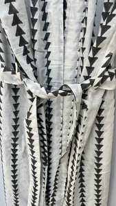 Robe kimono en coton imprimé au bloc, peignoir de demoiselle d'honneur, vêtement de nuit d'été, taille unique - Product Image 5