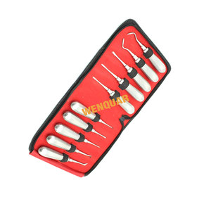 Instrumental Quirúrgico Dental, Juego de 10 Elevadores Curvos para Extracción Dental y Elevación de Raíces, Wenquar - Product Image 4