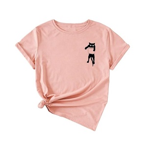 Luxury Printed 100% Cotton Single Jersey Women <b>T</b>-<b>Shirt</b> High Quality Short Sleeve Neck Plus Size Best Price Bangladesh Factory - Product Image 5