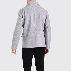Confortable Respirant Léger Hiver Peacoat Meilleure Qualité Offre Spéciale Double Boutonnage Hommes Peacoat Fabriqué Au Pakistan - Product Image 2