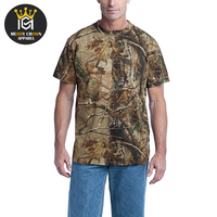 Kaos Berburu Kamuflase Realtree Hutan Anti-UV Tahan Angin Tahan Air Bernapas Ringan untuk Musim Dingin Grosir OEM